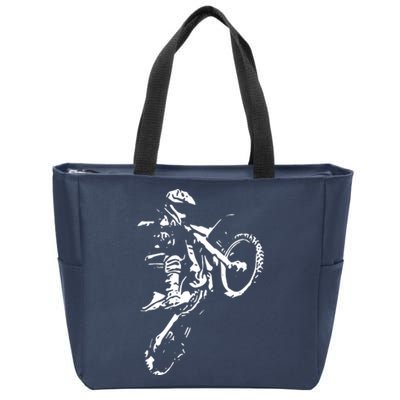 Motocross Dirt Bike Zip Tote Bag