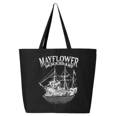 Mayflower Descendant Boat History Gift Usa Pilgrim Fathers 25L Jumbo Tote