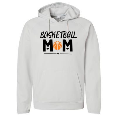 Mother's Day Basketball Mom Sport Fan Gift Performance Fleece Hoodie