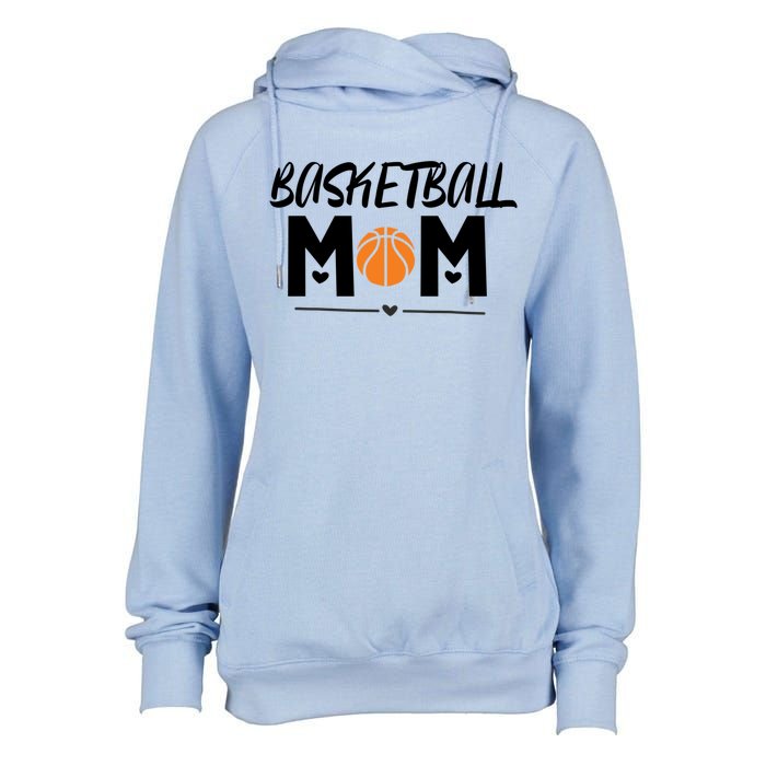 Mother's Day Basketball Mom Sport Fan Gift Womens Funnel Neck Pullover Hood