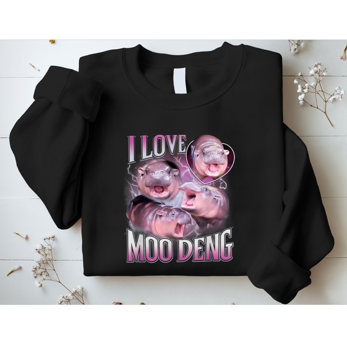 Moo Deng Baby Pygmy Hippos Thailand Sweatshirt