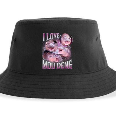 Moo Deng Baby Pygmy Hippos Thailand Sustainable Bucket Hat