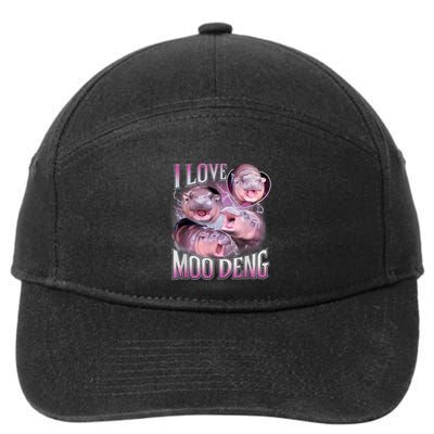 Moo Deng Baby Pygmy Hippos Thailand 7-Panel Snapback Hat