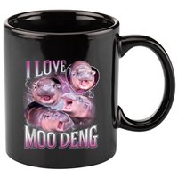 Moo Deng Baby Pygmy Hippos Thailand 11oz C Handle Ceramic Mug
