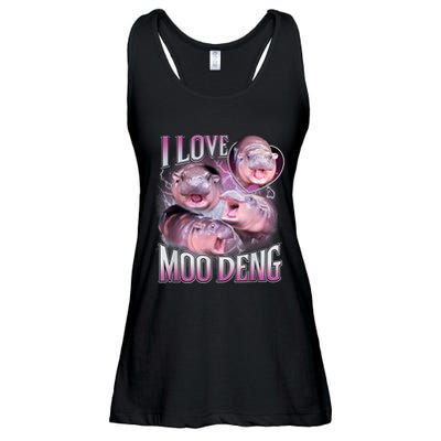 Moo Deng Baby Pygmy Hippos Thailand Ladies Essential Flowy Tank
