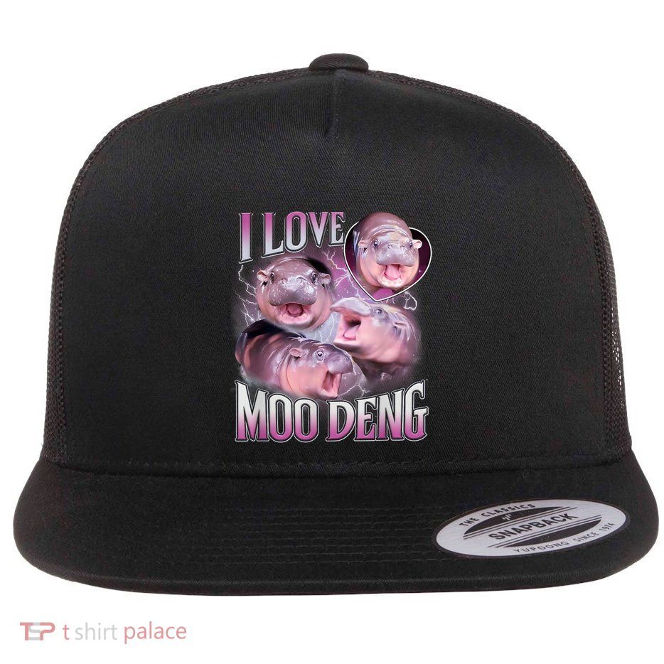 Moo Deng Baby Pygmy Hippos Thailand Flatbill Hat