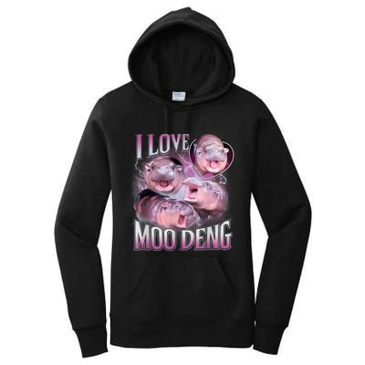 Moo Deng Baby Pygmy Hippos Thailand Women's Pullover Hoodie