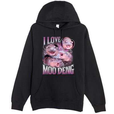 Moo Deng Baby Pygmy Hippos Thailand Premium Pullover Hoodie
