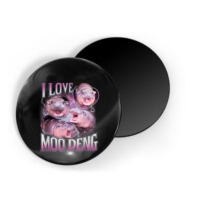 Moo Deng Baby Pygmy Hippos Thailand Magnet