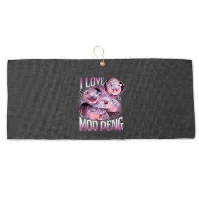 Moo Deng Baby Pygmy Hippos Thailand Large Microfiber Waffle Golf Towel