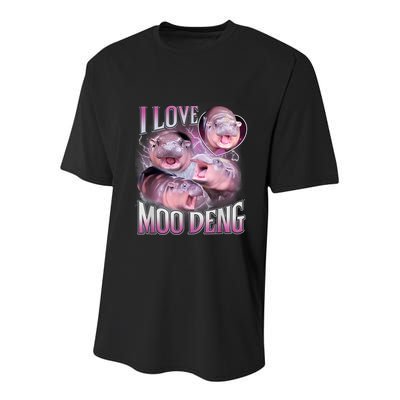 Moo Deng Baby Pygmy Hippos Thailand Youth Performance Sprint T-Shirt