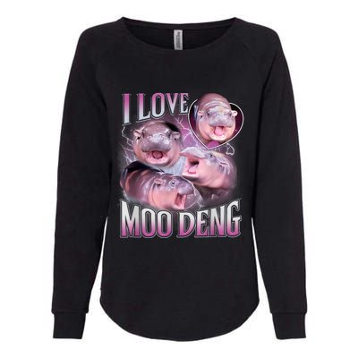 Moo Deng Baby Pygmy Hippos Thailand Womens California Wash Sweatshirt