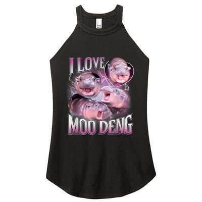 Moo Deng Baby Pygmy Hippos Thailand Women's Perfect Tri Rocker Tank