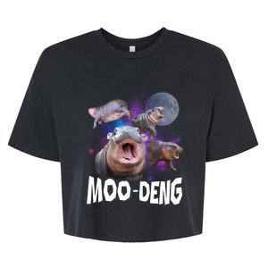 Moo Deng Baby Pygmy Hippos Thailand Bella+Canvas Jersey Crop Tee