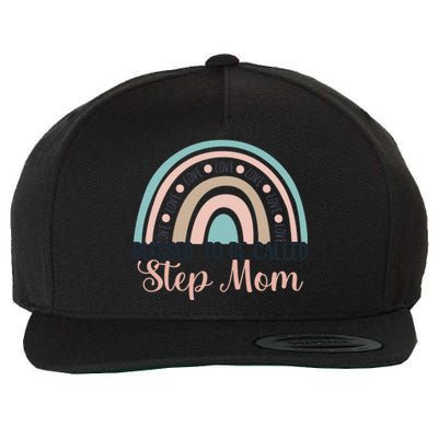 MotherS Day Blessed To Be Called Step Mom Rainbow Cute Gift Wool Snapback Cap