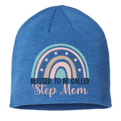 MotherS Day Blessed To Be Called Step Mom Rainbow Cute Gift Sustainable Beanie