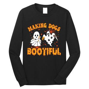 Making Dogs Bootiful Cute Dog Groomer Pet Grooming Halloween Long Sleeve Shirt