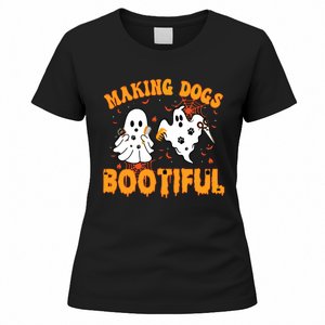 Making Dogs Bootiful Cute Dog Groomer Pet Grooming Halloween Women's T-Shirt