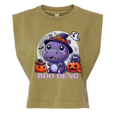 Moo Deng Bouncy Pig Baby Hippo Halloween Fun Garment-Dyed Women's Muscle Tee