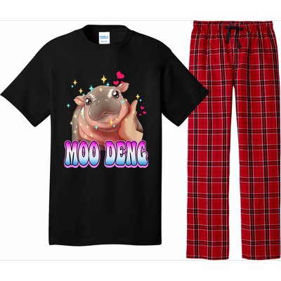 Moo Deng Bouncy Pig Cute Baby Pygmy Hippo Moodeng Lover Pajama Set