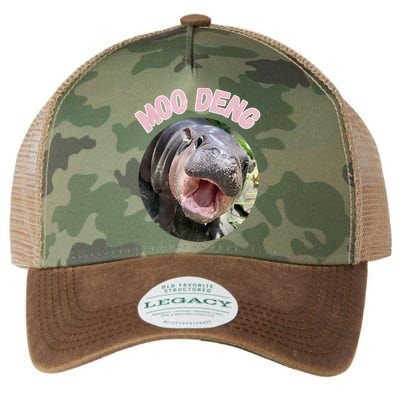 Moo Deng Bouncy Pig In Thai Picture The Cute Baby Hippo Gift Legacy Tie Dye Trucker Hat