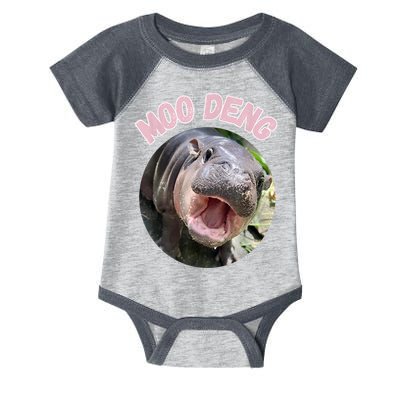 Moo Deng Bouncy Pig In Thai Picture The Cute Baby Hippo Gift Infant Baby Jersey Bodysuit