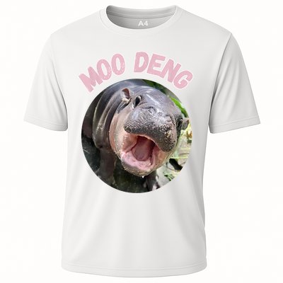 Moo Deng Bouncy Pig In Thai Picture The Cute Baby Hippo Gift Performance Shirt