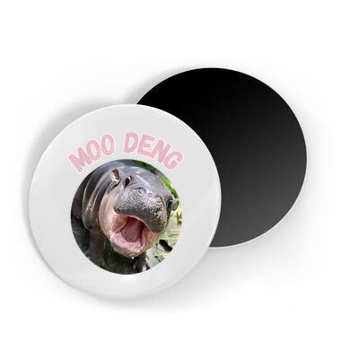 Moo Deng Bouncy Pig In Thai Picture The Cute Baby Hippo Gift Magnet