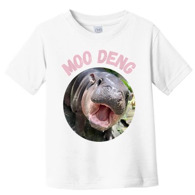 Moo Deng Bouncy Pig In Thai Picture The Cute Baby Hippo Gift Toddler T-Shirt