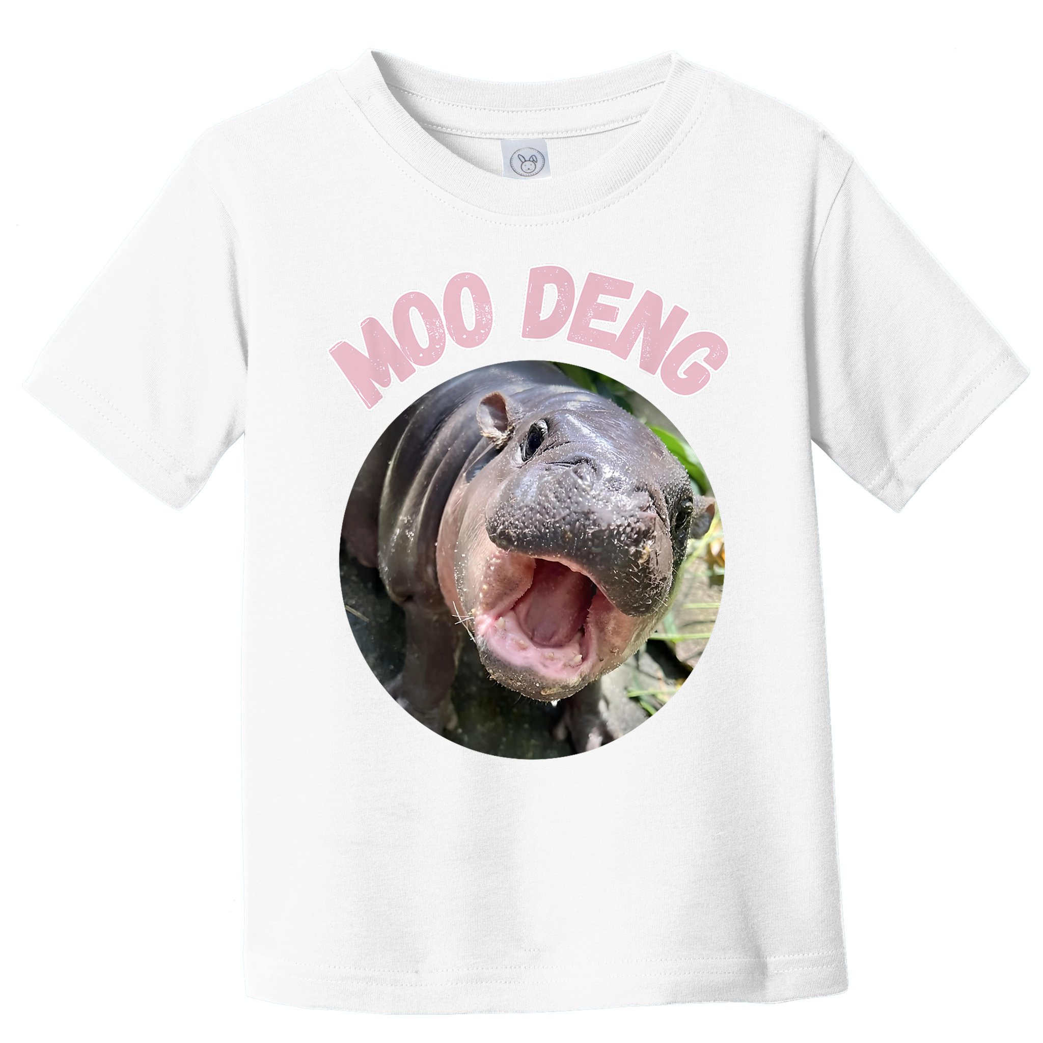 Moo Deng Bouncy Pig In Thai Picture The Cute Baby Hippo Gift Toddler T-Shirt
