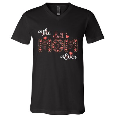 Mothers Day Best Mom Ever Gifts From Daughter Son Mom V-Neck T-Shirt