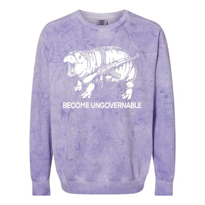 Moo Dang Become Ungovernable Colorblast Crewneck Sweatshirt