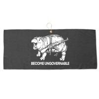 Moo Dang Become Ungovernable Large Microfiber Waffle Golf Towel