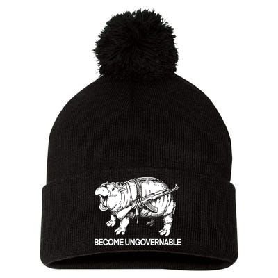 Moo Dang Become Ungovernable Pom Pom 12in Knit Beanie