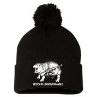 Moo Dang Become Ungovernable Pom Pom 12in Knit Beanie