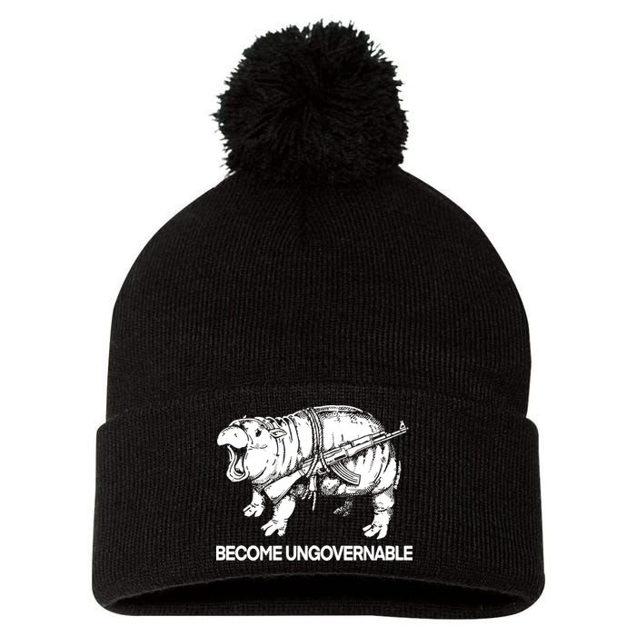 Moo Dang Become Ungovernable Pom Pom 12in Knit Beanie