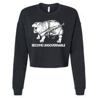 Moo Dang Become Ungovernable Cropped Pullover Crew