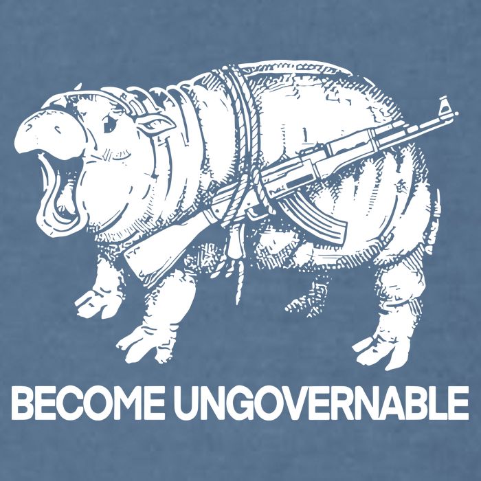 Moo Dang Become Ungovernable Garment-Dyed Sweatshirt