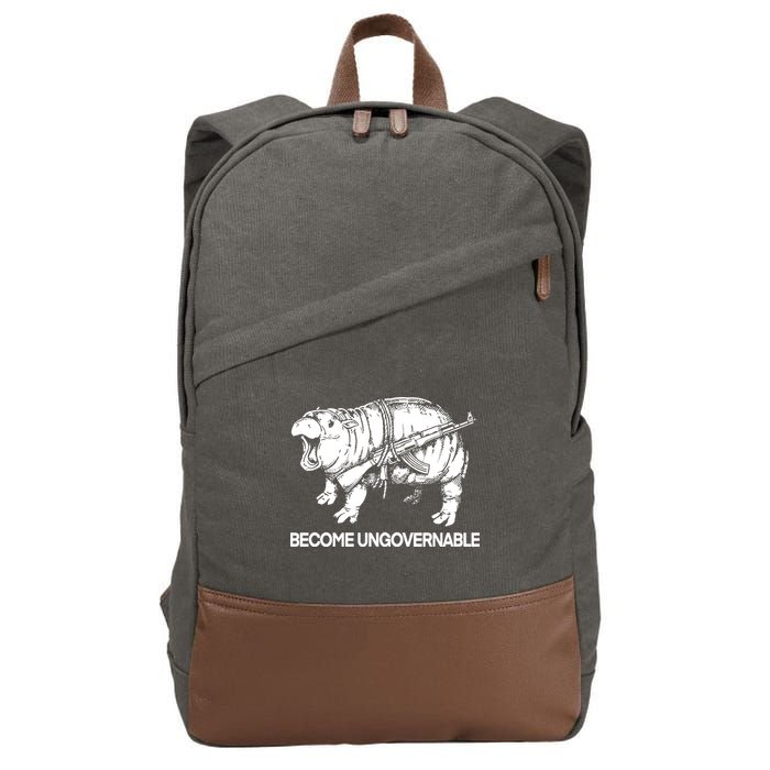 Moo Dang Become Ungovernable Cotton Canvas Backpack