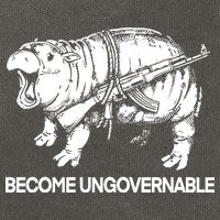 Moo Dang Become Ungovernable Cotton Canvas Backpack
