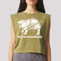 Moo Dang Become Ungovernable Garment-Dyed Women's Muscle Tee