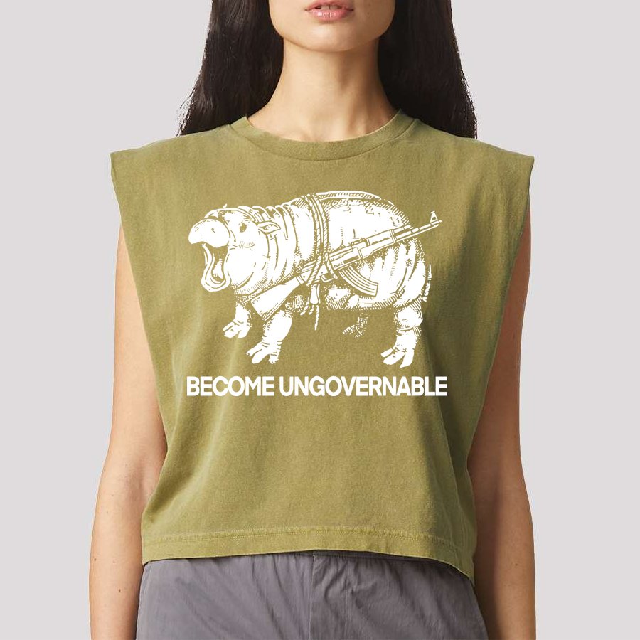 Moo Dang Become Ungovernable Garment-Dyed Women's Muscle Tee