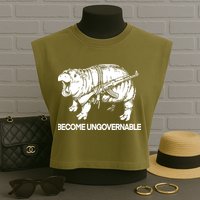 Moo Dang Become Ungovernable Garment-Dyed Women's Muscle Tee