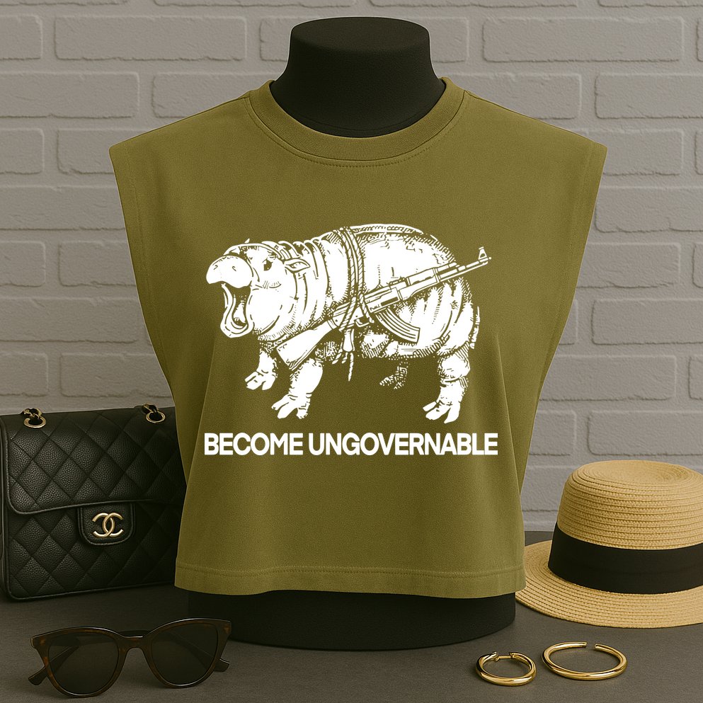 Moo Dang Become Ungovernable Garment-Dyed Women's Muscle Tee