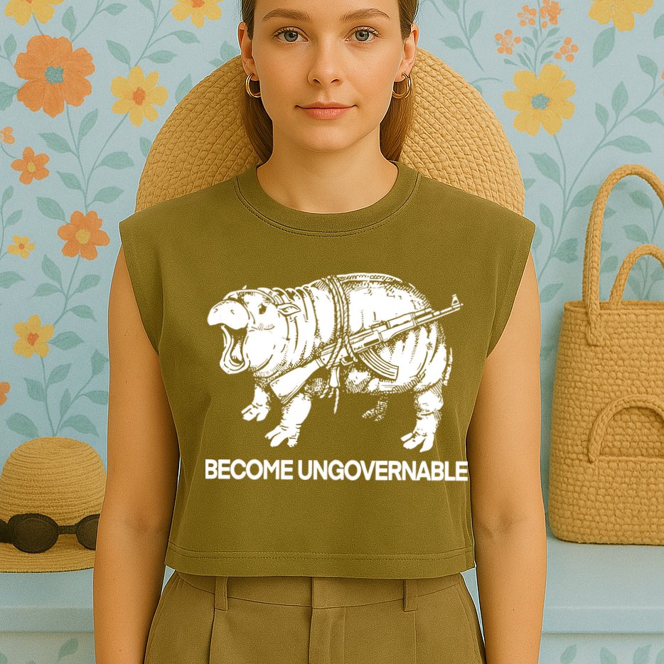 Moo Dang Become Ungovernable Garment-Dyed Women's Muscle Tee
