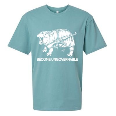 Moo Dang Become Ungovernable Sueded Cloud Jersey T-Shirt