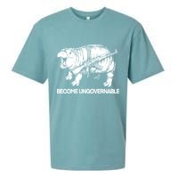 Moo Dang Become Ungovernable Sueded Cloud Jersey T-Shirt