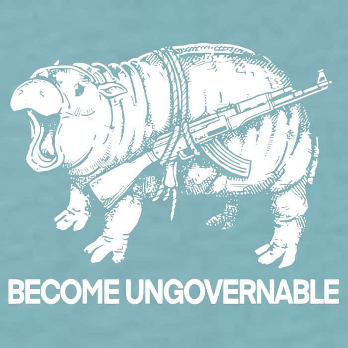Moo Dang Become Ungovernable Sueded Cloud Jersey T-Shirt