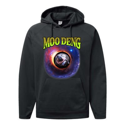 Moo Deng Baby Hippo Performance Fleece Hoodie