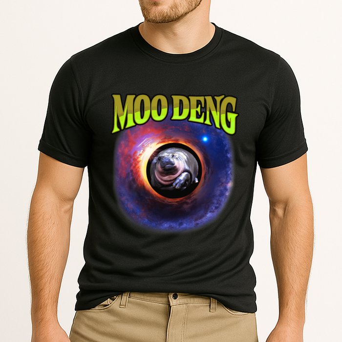 Moo Deng Baby Hippo Cooling Performance Crew T-Shirt